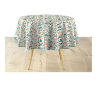 Nappe ronde en PVC imprimé végétal ""Indiana"" - Multicolore - D 160 cm