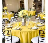 Nappe Ronde en Tissu 300 cm Jaune