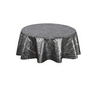 - Nappe ronde en toile cirée nacrée NERV - Diam. 150 cm - Noir - Nerv