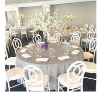 Nappe ronde grise Tissu 300cm mariage