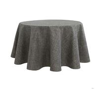 Nappe ronde - HOME MAISON - Gris anthracite - 160 cm - Infroissable - Anti-tâches
