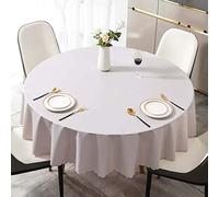 180cm Nappe Ronde Imperméable, Nappe De Table Anti Tache Toile Cirée Impermeable Nappes, PVC Nappe De Cuisine, pour Picnic, Exterieur, Jardin