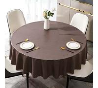 Nappe Ronde Imperméable 180cm - Toile Cirée Anti Tache PVC pour Table De Cuisine, Picnic, Exterieur, Jardin