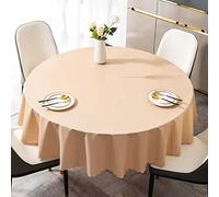 Nappe Ronde Imperméable 240cm - PVC Anti-Tache Toile Cirée pour Table De Cuisine, Picnic, Extérieur, Jardin