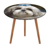 Nappe ronde imperméable avec imprimé chien Shih Tzu - Belle nappe durable - Nappe circulaire