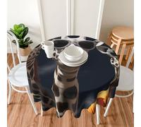 Nappe ronde imperméable de 152 cm pour tables de salle à manger, cuisine, ferme, trois girafes portant des lunettes de soleil, nappe infroissable pour salle à manger, buffet, fête de mariage