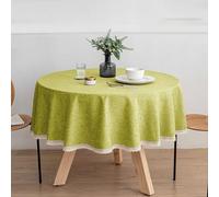 Nappe ronde imperméable de 240 cm en PVC résistant à l'huile et lavable pour hôtel et restaurant, réception résistante aux taches et à la chaleur