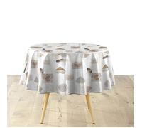 Douceur d'Intérieur – Nappe ronde Delicia – Diamètre 160 cm – PVC Textilia – Blanc