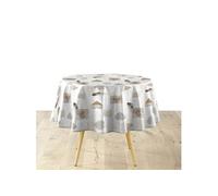 Douceur d'Intérieur – Nappe ronde Delicia – Diamètre 160 cm – PVC Textilia – Blanc