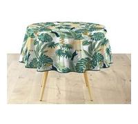 Douceur d'Intérieur Nappe ronde Guyana – PVC Textilia – Ø 160 cm – Vert