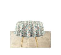 Douceur d'Intérieur – Nappe ronde Indiana – PVC Textilia – Ø 160 cm – Bleu