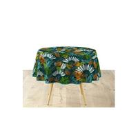 Nappe Ronde Imprimé "Panazio" 160cm Vert
