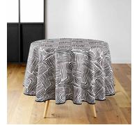 Nappe Ronde Imprimé "Pandore" 180cm Noir