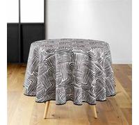 Douceur d'Intérieur Nappe ronde Pandore 180 cm Polyester imprimé Noir