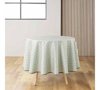 Douceur d'Intérieur Nappe ronde Piana Sauge Ø 180 cm Polyester imprimé métallisé