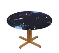 Nappe ronde imprimée motif grappe d'étoiles dans le ciel nocturne, diamètre 122 cm | Protection de table décorative pour cuisine, salle à manger, fête, mariage, pique-nique
