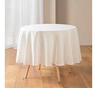 Douceur d'Intérieur, Nappe Ronde (Ø 180 cm) Stella Blanc, Jacquard