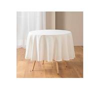 Nappe Ronde Jacquard "Stella" 180cm Blanc