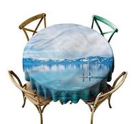 Nappe ronde - JUNG - Motif Lune de Minuit - D60 cm - Synthétique - Lavable en machine