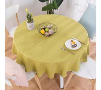 Nappe ronde lourde aspect lin 150 cm élégante pour salle à manger et cuisine, parfaite pour les tables rondes, décoration d'intérieur élégante, durable et facile d'entretien