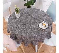 Nappe ronde lourde aspect lin 150 cm élégante pour tables rondes, parfaite pour la cuisine et la salle à manger, décoration d'intérieur, nappe élégante pour événements
