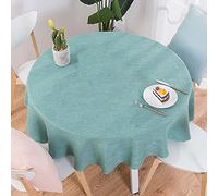 Nappe ronde lourde aspect lin 260 cm - Nappe de table parfaite pour les tables rondes, idéale pour la cuisine et la salle à manger, nappe élégante pour la maison