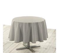 Nappe Ronde "Mini Vichy" 160cm Naturel