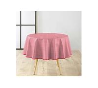 Nappes - Douceur d'Intérieur - VICHY - Polyester - 160cm - Blanc, Rouge