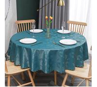 Nappe Ronde, Nappe Antitache Ronde,PVC Anti Taches éTanche Table à Manger Nappes Vert-Ø180cm