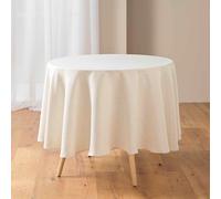 Douceur d'Intérieur, Nappe Ronde (Ø 180 cm) Pauline Naturel, Polyester & Lin