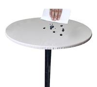 Nappe ronde pour l'extérieur,Protège Table Ronde,Bord élastique Imperméables Antidérapante Résistante à La Crasse,résistante aux intempéries, pour l'extérieur du jardin (140cm (Table ronde),Blanc)