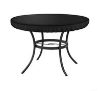 Nappe ronde pour table de patio Oxford 210D imperméable (124 x 10 cm) | Tissu Oxford 210D, doublure en PVC, imperméable, résistant aux UV, convient aux tables de 78,7 à 124,5