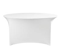 Nappe ronde pour traiteur, diamètre 150 x 76 cm - blanche