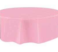 Nappe en plastique rose clair - Unique party branding - Ronde 213 cm