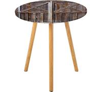 Nappe ronde rustique, vieille porte de grange en bois de ferme, chêne, campagne, village, impression photo, convient pour salon, chambre à coucher, petit espace, convient pour table ronde de 50,8 cm,