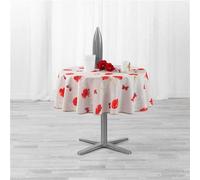 Nappe ronde sweet poppy coquelicot anti tache sans repassage 1m80