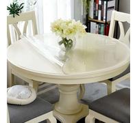 Nappe ronde transparente de 170 cm en PVC imperméable, facile à nettoyer, protection de table en plastique, idéale pour les tables basses et décoration d'intérieur élégante