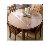 Nappe ronde transparente en PVC de 1,0 mm, protection for table, tapis verre souple, résistante à l'humidité Protection Table Transparent(Transparent,55CM)