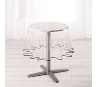 Nappe Ronde Transparente Ourlet Coloré