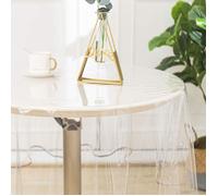 HOME MAISON - Nappe Ronde Transparente Plastique Transparent 160 cm