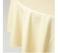 Nappe ronde unie en 100% coton - HOMESCAPES - Crème - Rond - 180 cm - Lavable en machine et hypoallergénique