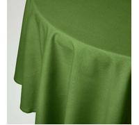 Nappe ronde unie en 100% coton - HOMESCAPES - Vert foncé - Rond - 178 cm - Lavable en machine et hypoallergénique