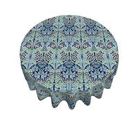 Nappe Ronde William Morris Bluebell Ancolie Salle À Manger Nappe Entretien Facile Couverture De Table pour Café, Jardin, Festif, 152Cm