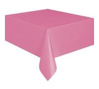 Nappe Plastique - Rectangulaire - 135cm x 270cm - Couleur Rose - Idéale pour Fêtes