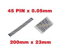 Nappe Ruban ZIF FPC 45 fils AWM, pas 0.5mm longueur 200mm largeur 23mm. Connecteurs sur la même face de la nappe FPC