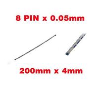 Nappe Ruban ZIF FPC 8 fils AWM, pas 0.5mm longueur 200mm largeur 4mm. Connecteurs sur la même face de la nappe AWM