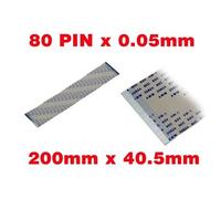KALEA-INFORMATIQUE Nappe Ruban ZIF FPC 80 Fils AWM, Pas 0.5mm Longueur 200mm Largeur 40.5mm. Connecteurs sur la même Face de la Nappe FPC