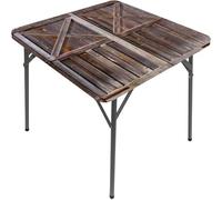 Nappe rustique, vieille porte de grange en bois de ferme, chêne, panneau de village, vie rurale, impression photo, bord élastique, lavable en intérieur/extérieur, convient pour une table carrée