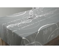 Nappe Shiny - Entretien Facile Gris Clair - Taille : Rectangle 150x300 cm