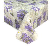 Nappe SISSI Lavande Marguerite - 140 x 180 x 6 personnes